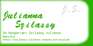 julianna szilassy business card